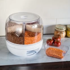 Roterende Voedsel Dispenser - 6 Vakken - Met Doseerschep - BPA Vrij - Handig -Huishoudproducten Verkoop 1200x1200 1174