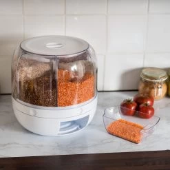 Roterende Voedsel Dispenser - 6 Vakken - Met Doseerschep - BPA Vrij - Handig -Huishoudproducten Verkoop 1200x1200 1176