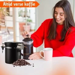 Koffie Bewaarbus Luchtdicht Met CO2 Uitlaat - Koffieblik Bewaarblik Voor 500 Gr Koffiebonen - Zwart - 1.2L -Huishoudproducten Verkoop 1200x1200 1182