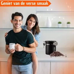 Koffie Bewaarbus Luchtdicht Met CO2 Uitlaat - Koffieblik Bewaarblik Voor 500 Gr Koffiebonen - Zwart - 1.2L -Huishoudproducten Verkoop 1200x1200 1183