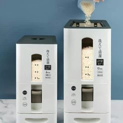 Merkloos TDR-Japans Rijst/Granen Container/Dispenser/ Opbergdoos - 6KG Inhoud - Wit -Huishoudproducten Verkoop 1200x1200 1192