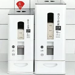 Merkloos TDR-Japans Rijst/Granen Container/Dispenser/ Opbergdoos - 6KG Inhoud - Wit -Huishoudproducten Verkoop 1200x1200 1195