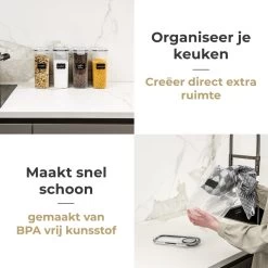 Stosh Voorraadpotten - Voorraadbussen - Vershouddoos - 4 Stuks - 4.0L - BPA Vrij - Kunststof -Huishoudproducten Verkoop 1200x1200 1205