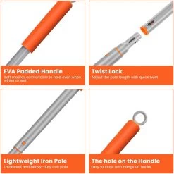 Merkloos Badkamer Reinigingsborstel - Badkamerschrobborstel - Reinigingsborstel - Met Afneembare Telescopische Handgreep En 180° Verstelbare Gezamenlijke Reinigingsborstel - Lange Steel 107 Cm -Huishoudproducten Verkoop 1200x1200 1233