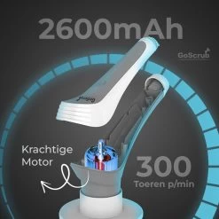 GoScrub® Elektrische Schoonmaakborstel – Elektrische Schrobber - Schrobborstel – Voor Badkamer Of Keuken – Schrobber Met Steel – Luiwagen – Polijstmachine - Poetsmachine Met 10 Opzetstukken -Huishoudproducten Verkoop 1200x1200 1247