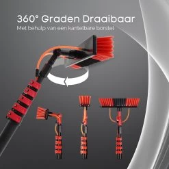 Merkloos Telescoopsteel Ramenwassen 4,6M - Met Borstel & Waterdoorvoer - Voor Ramen - Watertoevoer - Borstel -Huishoudproducten Verkoop 1200x1200 1267