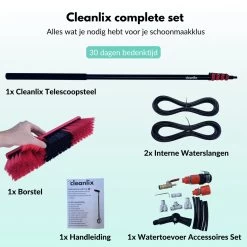 Cleanlix Telescoopsteel Met Borstel - Met Waterdoorvoer - Telescopische Wasborstel - Ramenwassen - Uitschuifbaar Tot 9 Meter -Huishoudproducten Verkoop 1200x1200 1275