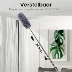 Plumeau Uitschuifbaar Tot 280cm - RVS - Telescopisch - Plumeau Met Telescoopsteel - 360° Flexibel -Huishoudproducten Verkoop 1200x1200 1281