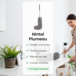 Plumeau Uitschuifbaar Tot 280cm - RVS - Telescopisch - Plumeau Met Telescoopsteel - 360° Flexibel -Huishoudproducten Verkoop 1200x1200 1283