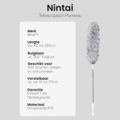 Plumeau Uitschuifbaar Tot 280cm - RVS - Telescopisch - Plumeau Met Telescoopsteel - 360° Flexibel -Huishoudproducten Verkoop 1200x1200 1286