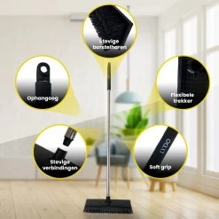 Schrobbezem Zwart Luiwagen Met Steel 120cm - Tuinbezem Straatbezem - Schoonmaak Schrobber Kunststof Harde Bezem - Schrobborstel En Schuurborstel -Huishoudproducten Verkoop 1200x1200 1318