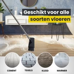 Schrobbezem Zwart Luiwagen Met Steel 120cm - Tuinbezem Straatbezem - Schoonmaak Schrobber Kunststof Harde Bezem - Schrobborstel En Schuurborstel -Huishoudproducten Verkoop 1200x1200 1319