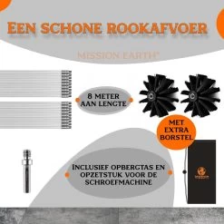 Schoorsteenveegset - 8 Meter - 2 Borstelkoppen - Professioneel - Schoorsteen Borstel - Veegkit - Haardset Voor Houtkachel - Flexibel - Schoorsteenveger - Pelletkachel Accessoires - Schoorsteen Reiniger - Geschikt Voor Boormachines -Huishoudproducten Verkoop 1200x1200 1383