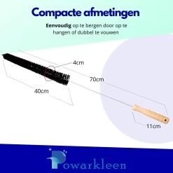 Powarkleen® - Radiatorborstel - Flexibel - Houten Handvat - Roestvrijstaal - Schoonmaakborstel - 70cm Lang! - 1 Stuk -Huishoudproducten Verkoop 1200x1200 1388