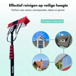 Cleanlix Telescoopsteel Met Borstel - Met Waterdoorvoer - Telescopische Wasborstel - Ramenwassen - Uitschuifbaar Tot 7,2 Meter -Huishoudproducten Verkoop 1200x1200 1428