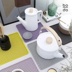 BODO Gootsteenmat Siliconen Donker Grijs - 30.5 X 30.5 Cm - Keuken Accessoires - Gootsteen Beschermer - Onderzetters Siliconen - Anti Kras - Gootsteen Accessoires -Huishoudproducten Verkoop 1200x1200 577