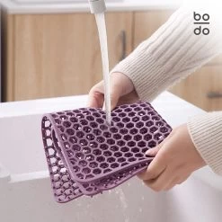 BODO Gootsteenmat Siliconen Donker Grijs - 30.5 X 30.5 Cm - Keuken Accessoires - Gootsteen Beschermer - Onderzetters Siliconen - Anti Kras - Gootsteen Accessoires -Huishoudproducten Verkoop 1200x1200 579