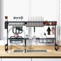 Sens Design Afwasrek Zwart - Afdruiprek - 82,5 Cm - RVS -Huishoudproducten Verkoop 1200x1200 590