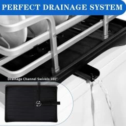 Doogo® Afdruiprek Met Bestekkorf En Lekbak Voor Keukenborden En Bestek Afdruiprek Met Draaibare Uitloop -Huishoudproducten Verkoop 1200x1200 626