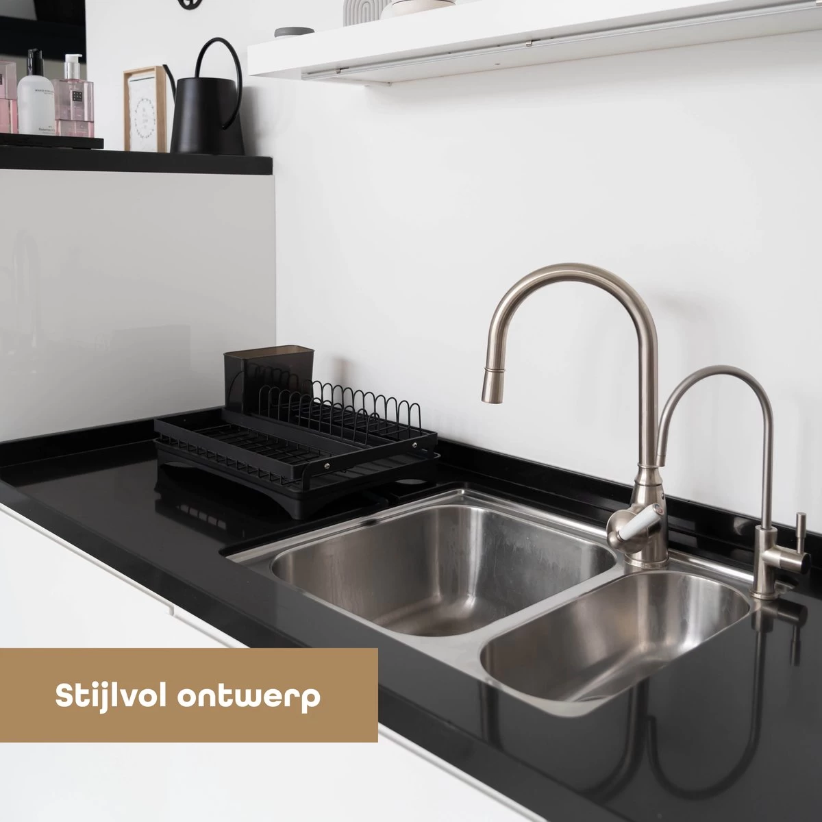 Baulk® - Afdruiprek - Afdruiprek Met Lekbak - Afwas - Droogrek Afwas - RVS - Bestekbak - Modern 10 Baulk® - Afdruiprek - Afdruiprek Met Lekbak - Afwas - Droogrek Afwas - RVS - Bestekbak - Modern - Afbeelding 8