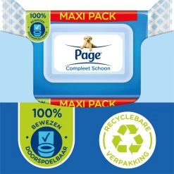 Page Vochtig Toiletpapier - 24 X 74 Stuks - Compleet Schoon Maxi Vochtig Wc Papier - Extra Voordeel -Huishoudproducten Verkoop 1200x1200 644