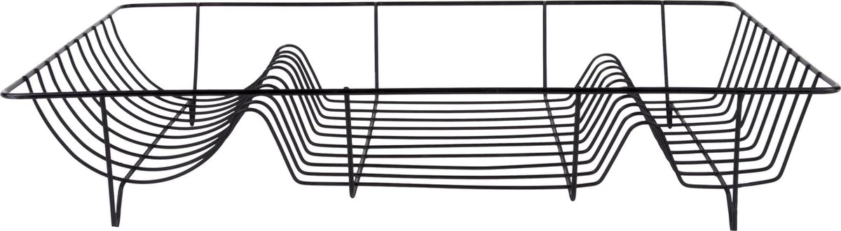 Present Time Afdruiprek - Linea Zwart Met Mat Zwarte Tray - 49x32x9,5cm 4 Present Time Afdruiprek - Linea Zwart Met Mat Zwarte Tray - 49x32x9,5cm - Afbeelding 2