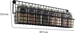 Friendly Kitchen Ophangbaar Kruidenrek - 4 Kruidenrekjes Voor Totaal 32 Kruidenpotjes - Spice Rack - Staal - Zwart -Huishoudproducten Verkoop 1200x534 1