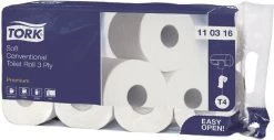 Tork Traditioneel Toiletpapier 3-laags Wit 250 Vel T4 Premium -Huishoudproducten Verkoop 1200x617