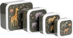 A Little Lovely Company - Brooddoos - Broodtrommel -Lunch & Snack Box Set Van 4 - Savanne -Huishoudproducten Verkoop 1200x629 2