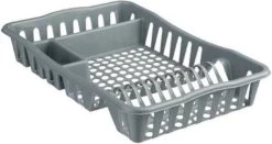 Merkloos Decopatent® Afdruiprek Voor Afwas - Afdruiprekje Met Lekbak - Kunststof Afdruipmat - Afwassen Borden & Bestek - 32.5x49x9 - Grijs -Huishoudproducten Verkoop 1200x637 1