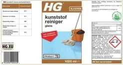 HG Kunststofreiniger Glans - Glansherstel - Geschikt Voor O.a. Pvc, Gietvloeren En Linoleum -Huishoudproducten Verkoop 1200x637