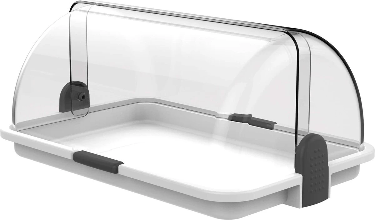 Biesse Broodtrommel - Met Schuifdeksel - Transparant -brooddoos 4 Biesse Broodtrommel - Met Schuifdeksel - Transparant -brooddoos - Afbeelding 2