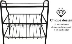 Zindoo Kruidenrek Zwart 3-laags Staand - Specerijen Rek - Kruiden Rek - Duurzaam RVS - Anti Slip Onderzijde - Specerijenstandaard – Keukenorganizer - Spice Rack - Kitchen Rack - Spice Organizer Keukenaccessoire - ZIN-SR05 -Huishoudproducten Verkoop 1200x737