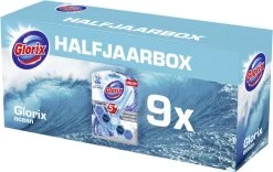 Glorix Power 5 Toiletblokken - Ocean - 9 Stuks - Halfjaarbox - Voordeelverpakking -Huishoudproducten Verkoop 1200x760 2