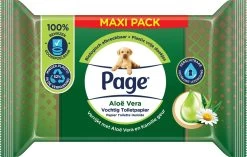 Page Vochtig Toiletpapier - 6 X 74 Stuks - Aloë Vera Maxi Vochtig Wc Papier - Voordeelverpakking -Huishoudproducten Verkoop 1200x763 3