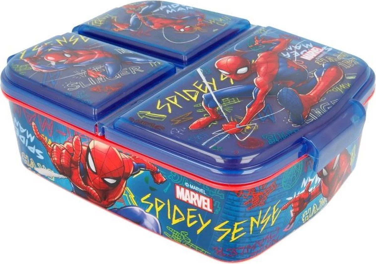 Spiderman Multi Brooddoos / Broodtrommel 4 Spiderman Multi Brooddoos / Broodtrommel - Afbeelding 2