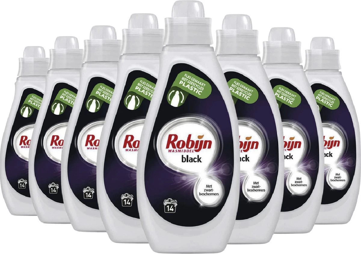 Robijn Vloeibaar Wasmiddel Black 8 X 700ml 112 Wasbeurten 4 Robijn Vloeibaar Wasmiddel Black 8 X 700ml 112 Wasbeurten - Afbeelding 2
