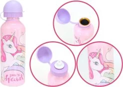 Broodtrommel + Drinkfles Unicorn | Lunchbox Voor Kinderen | Eenhoorn Roze LS03a -Huishoudproducten Verkoop 1200x848 1