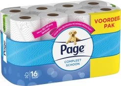 Page Wc Papier - Compleet Schoon Toiletpapier - 16 Rollen -Huishoudproducten Verkoop 1200x848