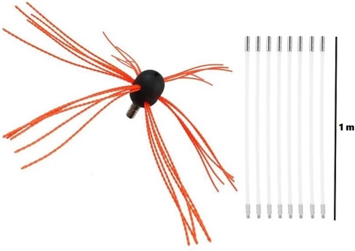 Vevor™ Schoorsteenveegset - Schoorsteen Borstel - Schoorsteenreiniger - Veegkit - 8 M 3 Vevor™ Schoorsteenveegset - Schoorsteen Borstel - Schoorsteenreiniger - Veegkit - 8 M