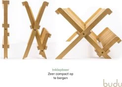 Budu Afdruiprek - Afdruiprekje Van Bamboe Hout - Afdruiprek Voor Afwas - Vaatwasrek - Keukenrek - Inklapbaar - Opvouwbaar - -Huishoudproducten Verkoop 1200x856