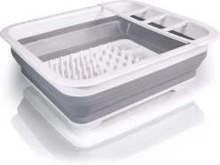 Amazy Afdruiprek Opvouwbaar & Bpa-vrij - Afdruiprek Voor Het Drogen Van Bestek, Borden, Glazen & Flessen - Afdruipmat In Grijs-wit Van Kunststof & Silicone Voor Gootsteen, Spoelbakken, Keuken -Huishoudproducten Verkoop 1200x900 17