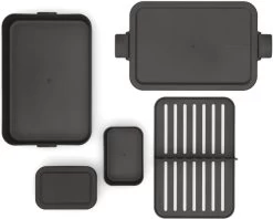 Brabantia Make & Take Bento Lunchbox Incl Bentobox - Large - Kunststof - Dark Grey -Huishoudproducten Verkoop 1200x961