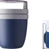 Mepal - Lunchpot + Vouwlepel Ellipse - Nordic Denim - Yoghurtbeker Met Lepel - Muesli Beker To Go - Geschikt Voor Vriezer, Magnetron En Vaatwasser. -Huishoudproducten Verkoop 1200x970 2
