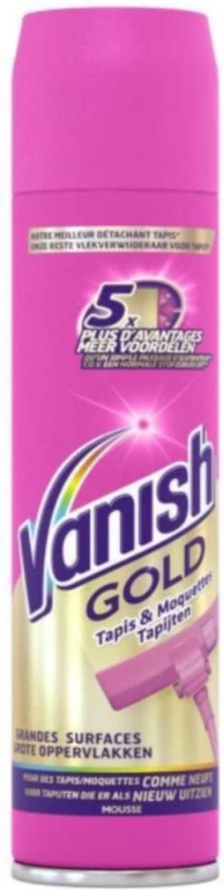 Vanish Gold Mousse Voor Tapijt Vlekkenverwijderaar - 600 Ml -Huishoudproducten Verkoop 302x1200