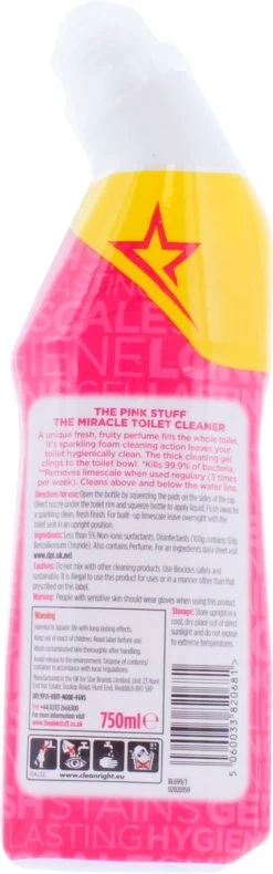 The Pink Stuff The Miracle Toilet Cleaner - Toiletreiniger - 750ml -Huishoudproducten Verkoop 375x1200 2