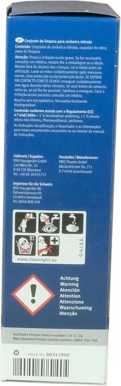 Bosch / Siemens Kookplaat Onderhoudsset - Onderhoudsset Voor Keramische Oppervlakken -Huishoudproducten Verkoop 377x1200 2