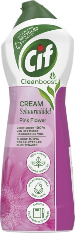 Cif CleanBoost Cream Pink Schuurmiddel - 8 X 750 Ml - Voordeelverpakking -Huishoudproducten Verkoop 390x1200 2