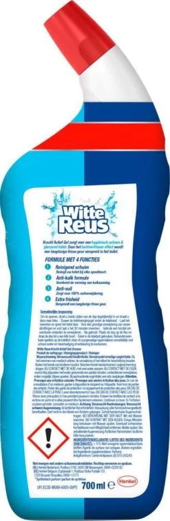 Witte Reus Toiletreiniger - Kracht Actief Gel Oceaan - Voordeelverpakking 10 X 700ml -Huishoudproducten Verkoop 393x1200 5