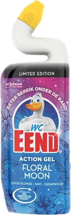 WC Eend Toiletreiniger Action Gel Floral Moon - 6x 750 Ml - Voordeelverpakking -Huishoudproducten Verkoop 399x1200 1
